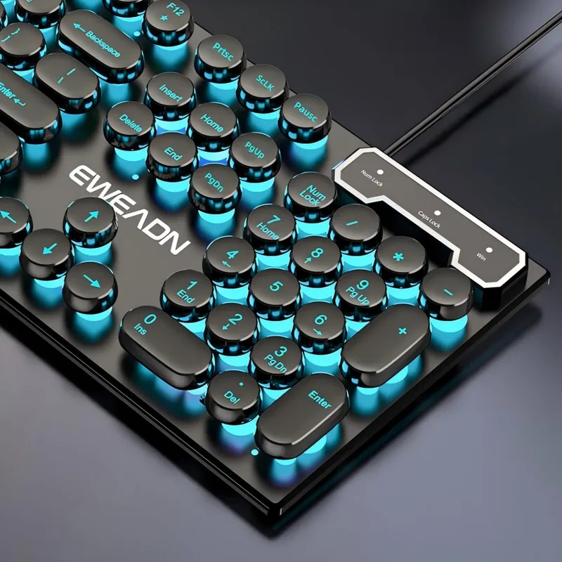 Wireless Gaming Mouse - Retro Punk Mekanik Hissiyatlı Klavye Mouse