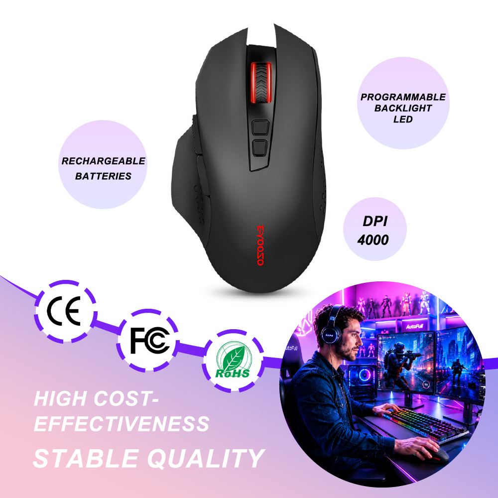 Wireless Gaming Mouse - Kablosuz Oyun Faresi Mini Sessiz 4000